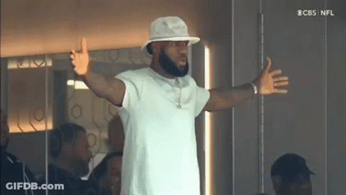 Man In White Hat And White Shirt CBS NFL Logo GIF