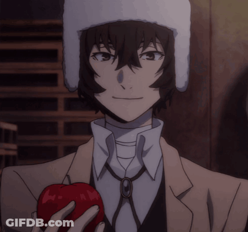 Man In White Hat Holding Apple GIF