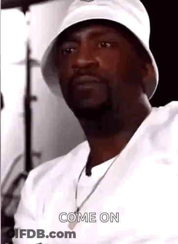 Man In White Hat Saying Come On GIF
