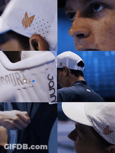 Man In White Hat Saying Jann GIF