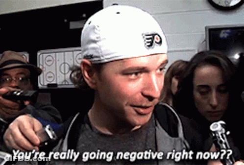 Man In White Hat Says You're Going Negative GIF