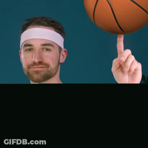 Man In White Headband Holding Basketball GIF