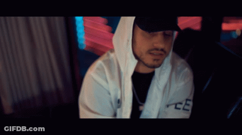 Man In White Hoodie And Black Hat With Letter E GIF