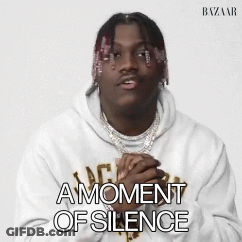 Man In White Hoodie Saying A Moment Of Silence GIF