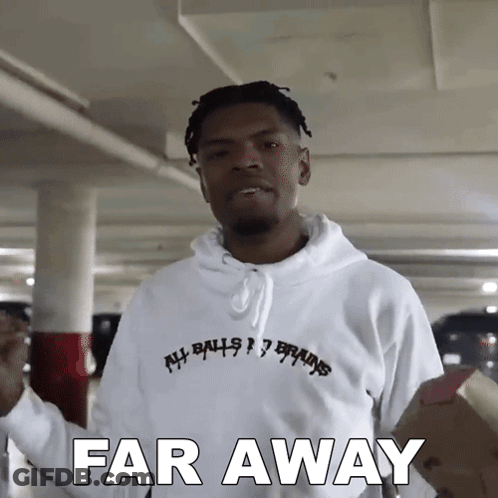 Man In White Hoodie Saying All Balls Brains GIF