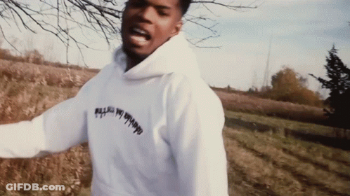Man In White Hoodie Saying Kill All My Enemies GIF
