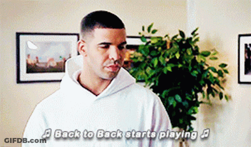 Man In White Hoodie Says Back To Back GIF
