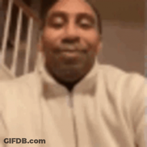 Man In White Jacket Taking Selfie GIF