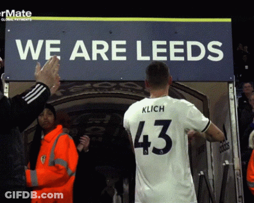 Man In White Jersey Number 43 We Are Leeds GIF