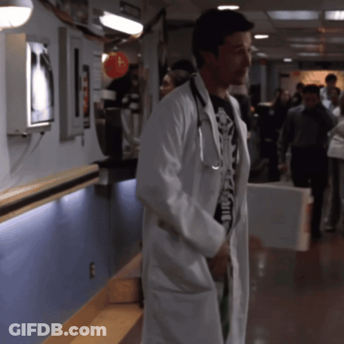Man In White Lab Coat With Stethoscope GIF