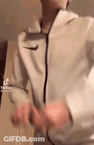 Man In White Nike Hoodie Dancing GIF