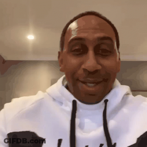 Man In White Nike Hoodie Smiling GIF