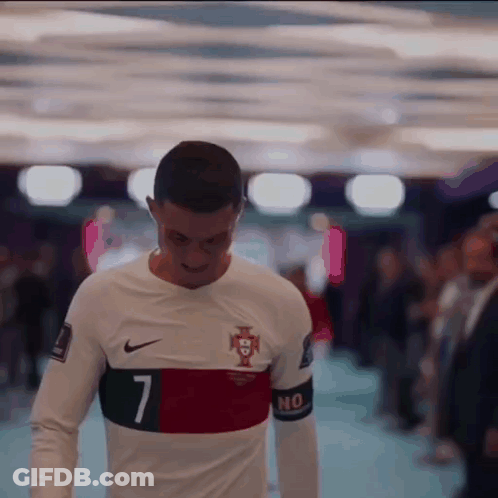 Man In White Nike Shirt Number 7 GIF