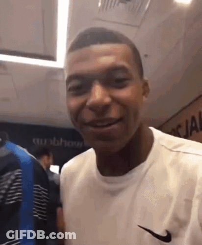 Man In White Nike Shirt Smiling GIF