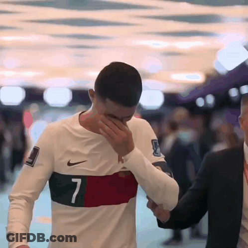 Man In White Nike Shirt With Number 7 GIF