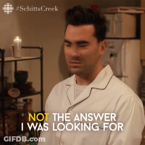Man In White Pajama Shirt Saying Not The Answer I Was Looking For GIF