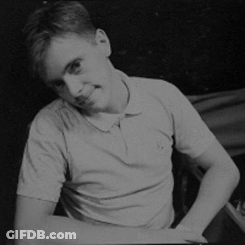 Man In White Polo Shirt Black And White GIF