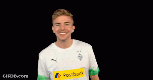 Man In White Postbank Shirt GIF