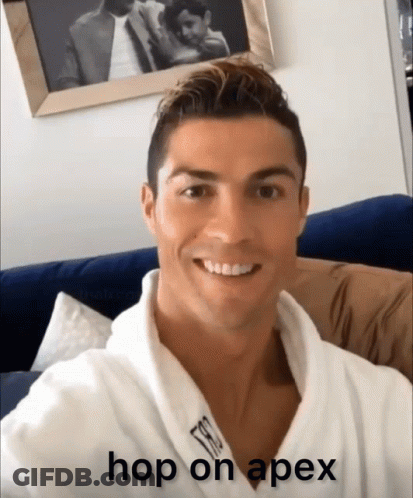Man In White Robe Hop On Apex GIF