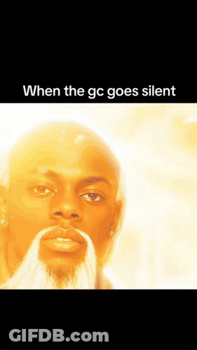 Man In White Robe On Dock Holding Cane Saying When The GC Goes Silent GIF