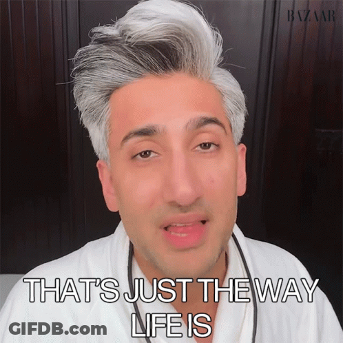 Man In White Robe Says That's Life GIF
