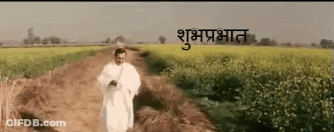 Man In White Robe Walking Dirt Road Good Morning GIF