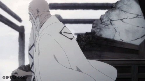 Man In White Robe With Letter V GIF