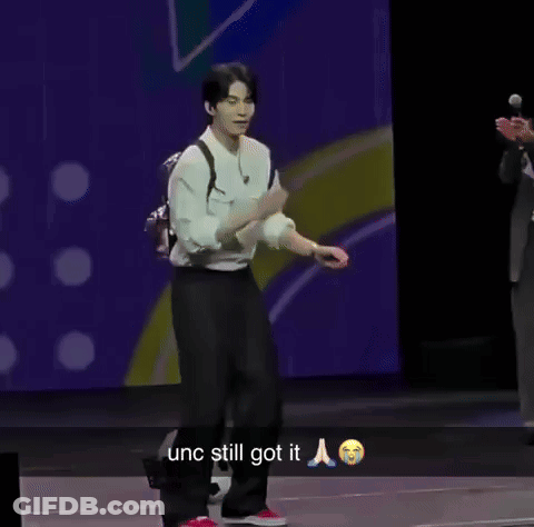 Man In White Shirt And Black Pants Dancing GIF