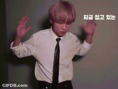 Man In White Shirt And Black Tie Dancing Hands In Air GIF