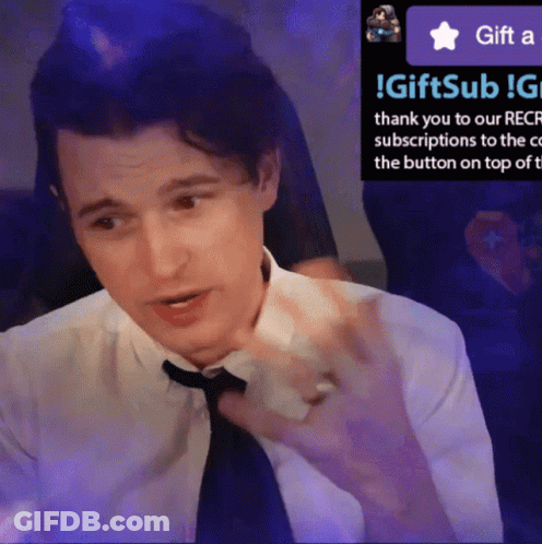 Man In White Shirt And Black Tie Looking GIF