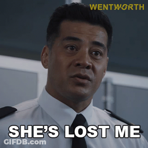 Man In White Shirt And Black Tie Says Lost Me GIF