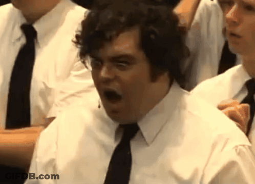 Man In White Shirt And Black Tie Surprised GIF