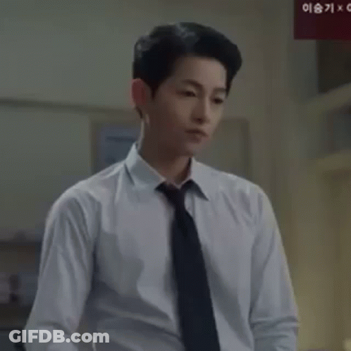 Man In White Shirt And Black Tie GIF