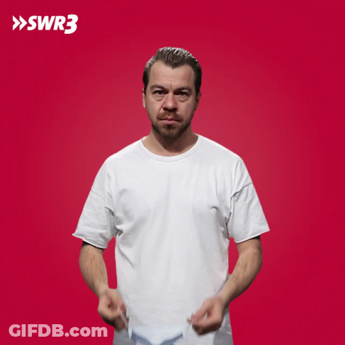 Man In White Shirt And Blue Mask SWR3 GIF