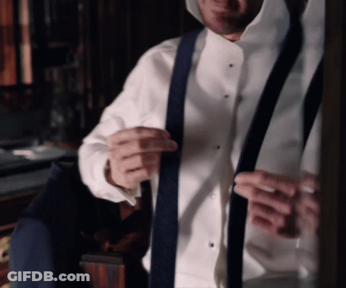 Man In White Shirt And Blue Suspenders GIF