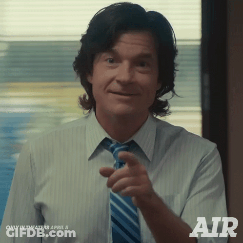 Man In White Shirt And Blue Tie Pointing Saying Air GIF
