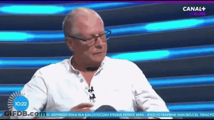 Man In White Shirt And Glasses At Canal Plus GIF
