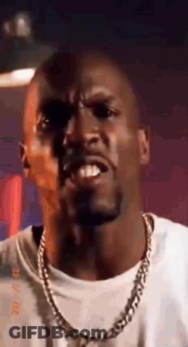 Man In White Shirt And Gold Chain Making Face GIF