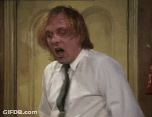 Man In White Shirt And Green Tie Surprised GIF