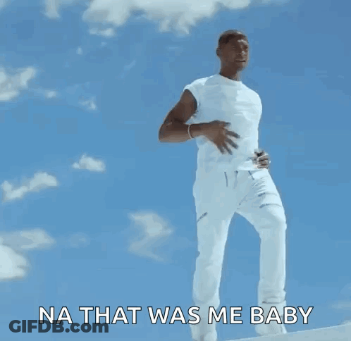 Man In White Shirt And Pants On Staircase GIF