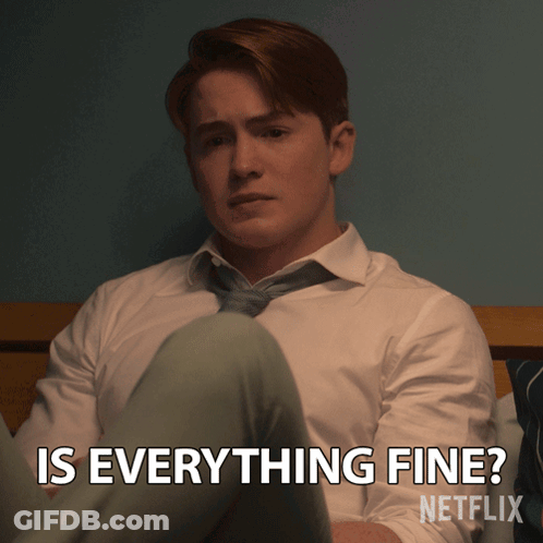 Man In White Shirt And Tie Asking Is Everything Fine GIF
