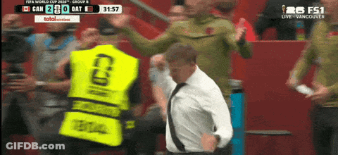 Man In White Shirt And Tie Dancing In Front Of Yellow Vest Saying NCC GIF