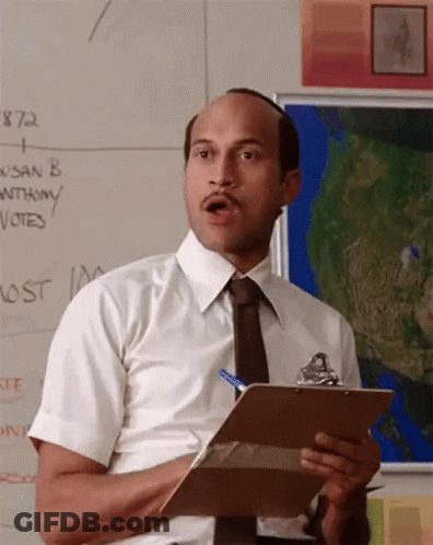 Man In White Shirt And Tie Holding Clipboard GIF