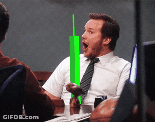 Man In White Shirt And Tie Holding Green Stick GIF