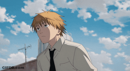 Man In White Shirt And Tie Looking Up GIF