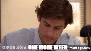 Man In White Shirt And Tie Saying One More Week GIF