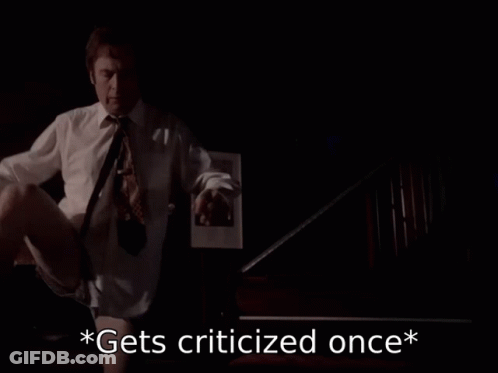 Man In White Shirt And Tie Says Gets Criticized Once GIF