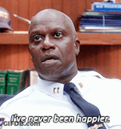 Man In White Shirt And Tie Says I've Never Been Happier GIF