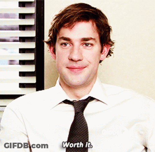 Man In White Shirt And Tie Says Worth It GIF