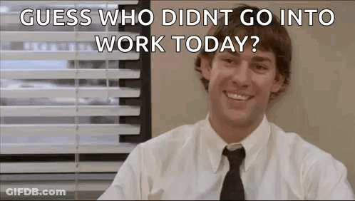 Man In White Shirt And Tie Smiling At Desk GIF